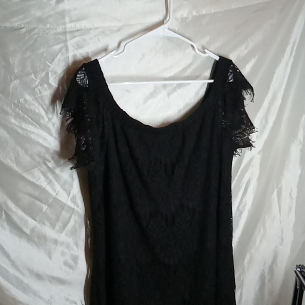 Vintage style city chic black lace dress goth